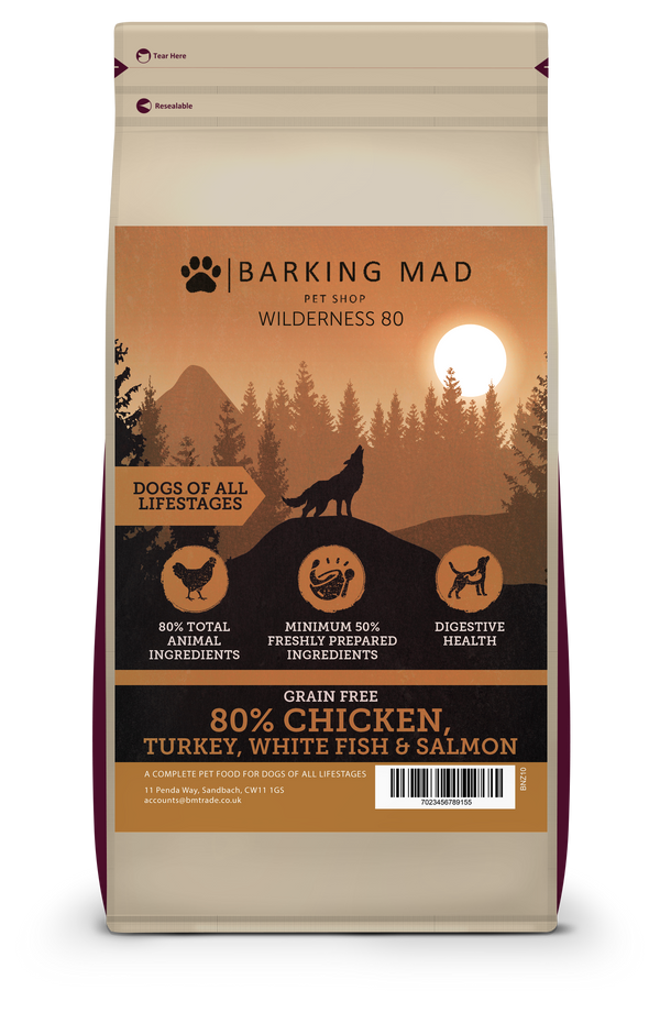 Wilderness 80 Chicken, Turkey, White Fish & Salmon Dog Food