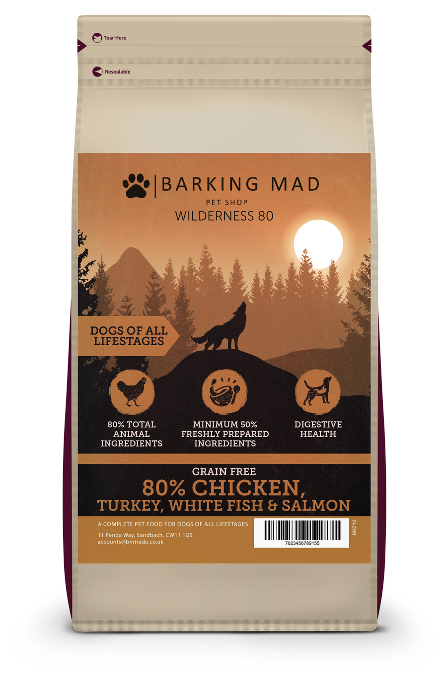 Wilderness 80 Chicken, Turkey, White Fish & Salmon Dog Food