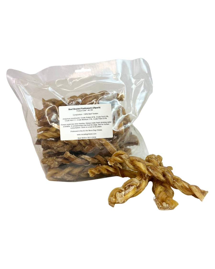 Beef Braided Paddywack 12-15cm – Box of 25