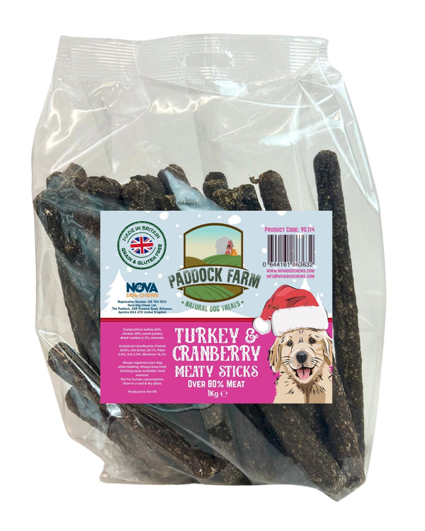 Turkey & Cranberry Meaty Sticks 1kg