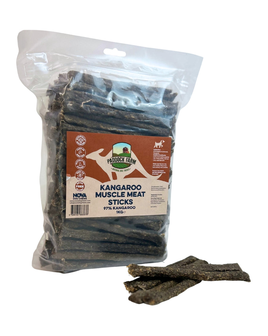 Muscle Meat Sticks Kangaroo 1kg (avg. 108pcs)
