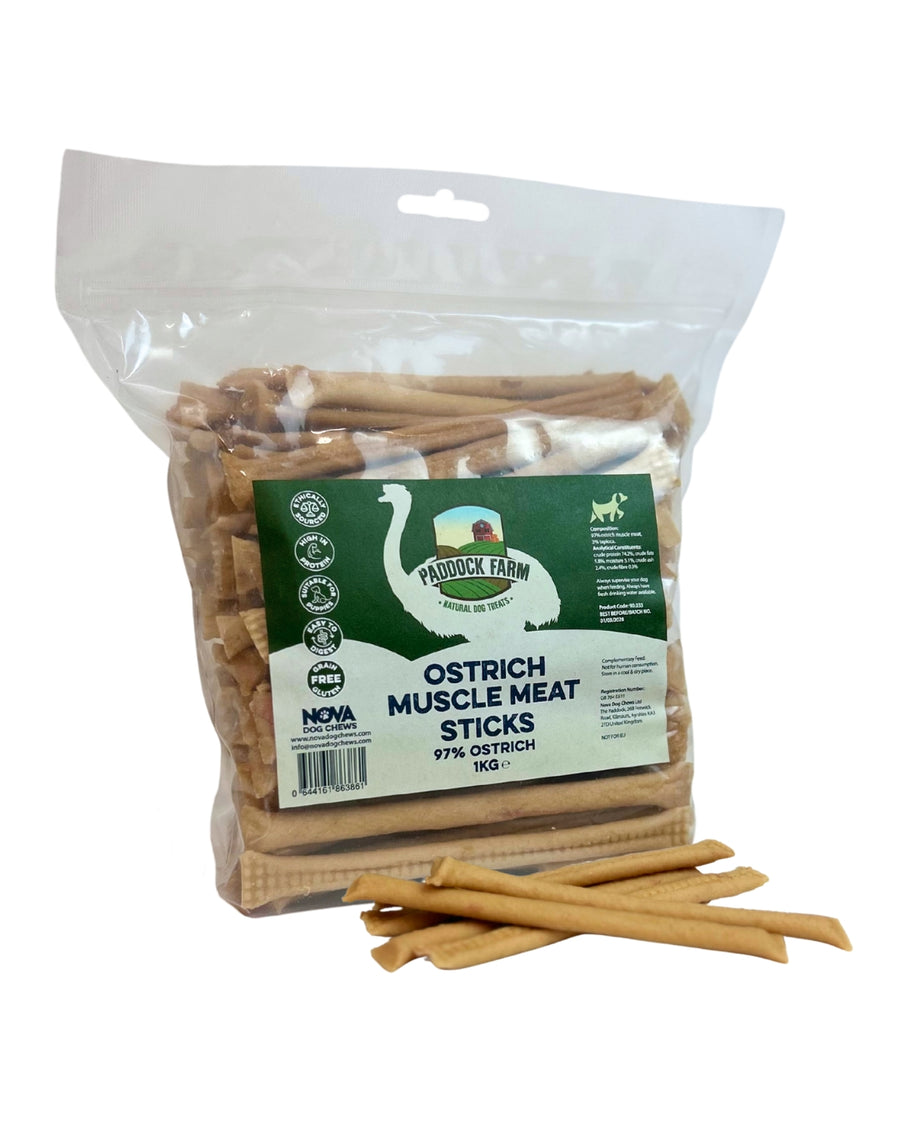 Muscle Meat Sticks Ostrich 1kg (avg. 108pcs)